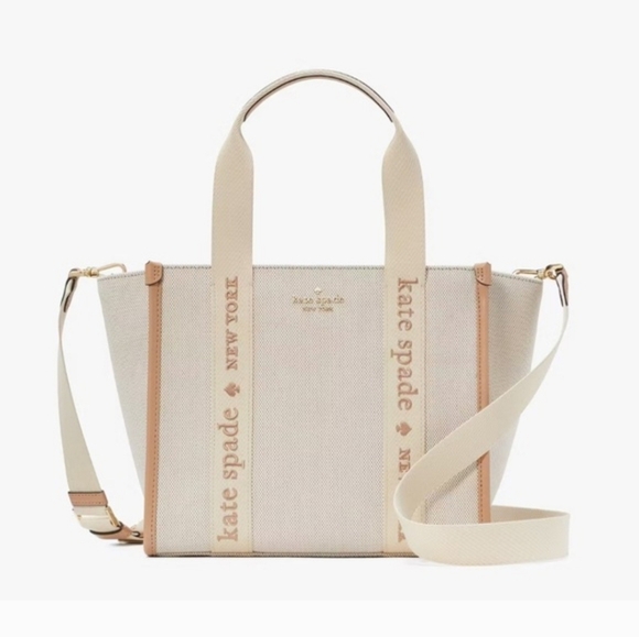 kate spade Handbags - Kate Spade Kip Canvas Small Tote, Light Fawn Multi